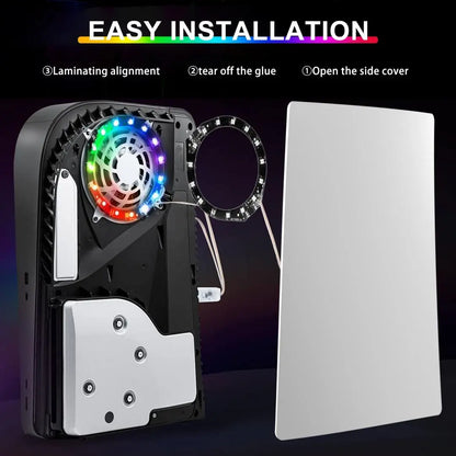 RGB LED Light Strip Kit for PS5/PS5 Slim Console - USB-Powered Decorative Lighting with Remote Control - Ideal Gift for Men and Boyfriends