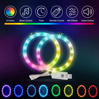 RGB LED Light Strip Kit for PS5/PS5 Slim Console - USB-Powered Decorative Lighting with Remote Control - Ideal Gift for Men and Boyfriends