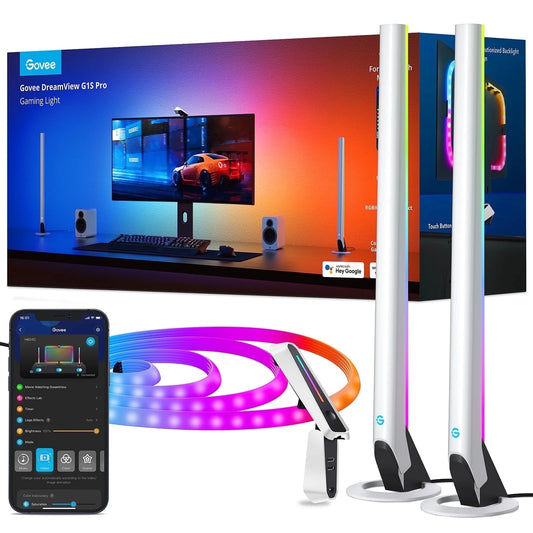 Dreamview Indoor LED Gaming Lighting System with Light Bar and Camera, Electric Corded, Color-Changing Features
