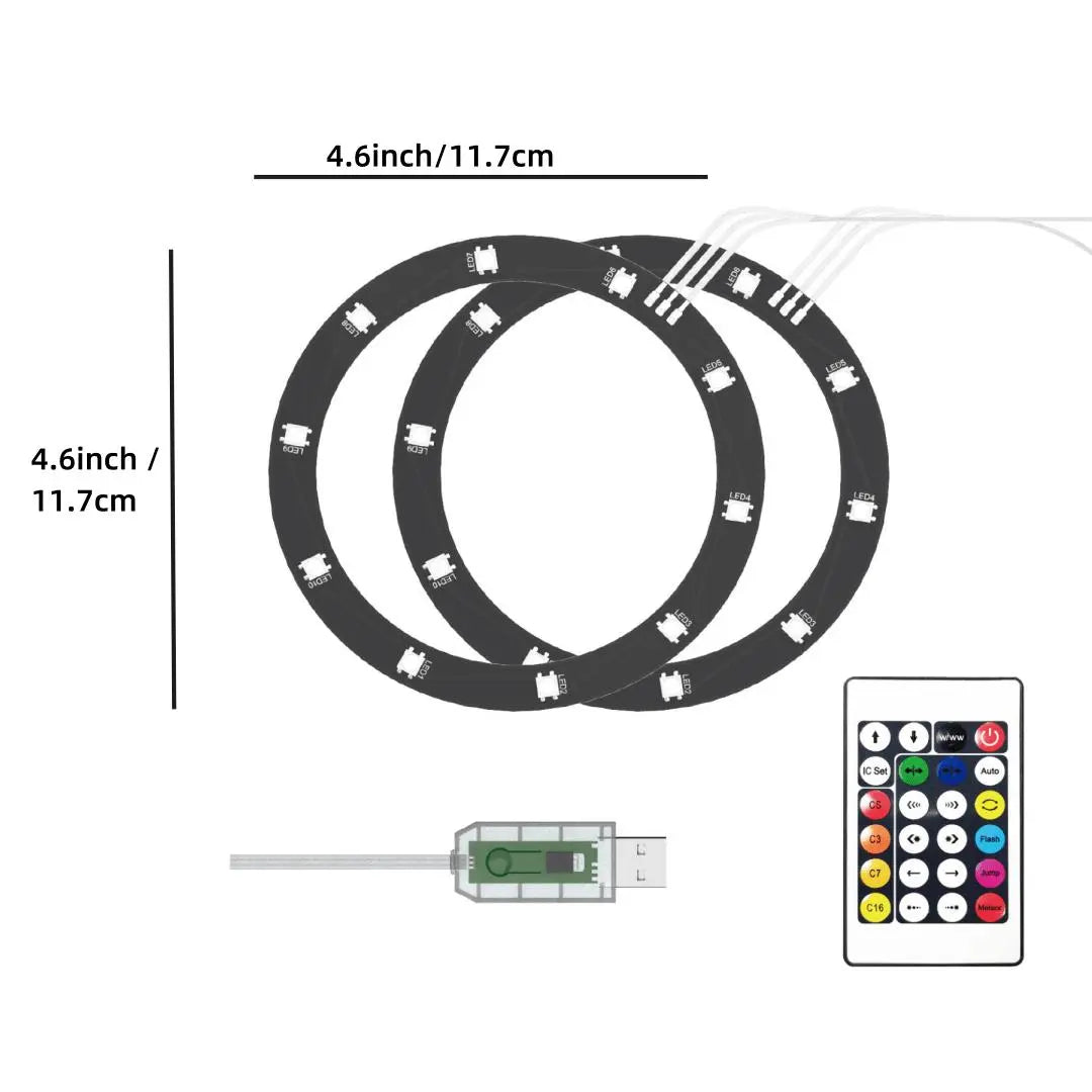 RGB LED Light Strip Kit for PS5/PS5 Slim Console - USB-Powered Decorative Lighting with Remote Control - Ideal Gift for Men and Boyfriends